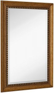 Hamilton Hills New Large Transitional Rectangle Wall Mirror | Luxury Designer Accented Frame | Solid Beveled Glass | Made in USA | Vanity, Bedroom, or Bathroom | Hangs Horizontal or Vertical