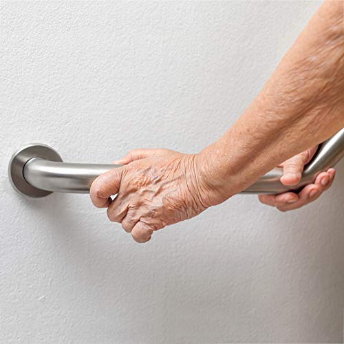 QWORK 23" Concealed Mount Safety Bath and Shower Grab Bar QWORK 23" Concealed Mount Safety Bath and Shower Grab Bar, Stainless Steel Shower Handle, Bathroom Balance Bar, Safety Hand Rail Support Bar for Handicap Elderly Injury, Wall Concealed Mount Handle.