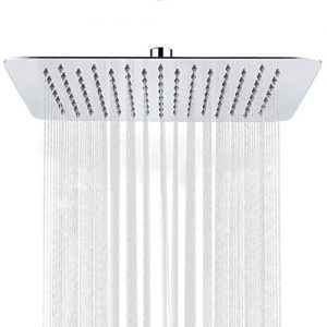 SR SUN RISE Luxury 12 Inch Large Square Stainless Steel Shower Head High Pressure Rainfall Showerhead Ultra Thin Water Saving Polished Chrome 2.5 Gpm