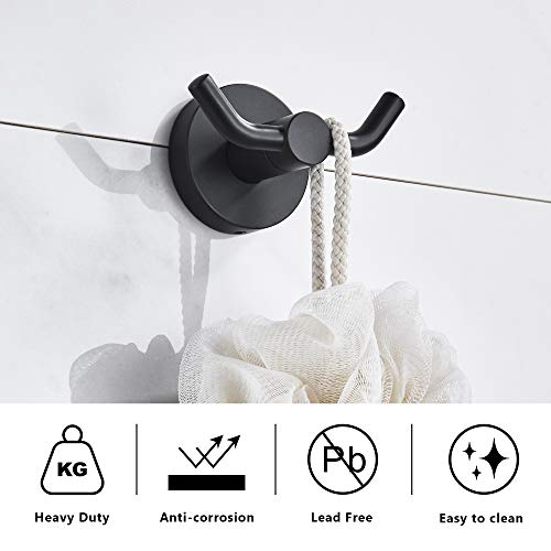 Marmolux Acc Wall Hooks Black Towel Holder for Shower Towel Racks Matte Black Model: Marmolux Acc