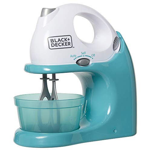 BLACK+DECKER Junior Hand Mixer Role Play Pretend Kitchen Appliance for Kids with Realistic Action, Light and Sound - Plus Mixing Bowl and Two Mixing Modes for Imaginary Cooking Fun