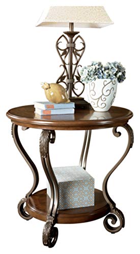 Signature Design by Ashley - Nestor Traditional End Table, Medium Brown