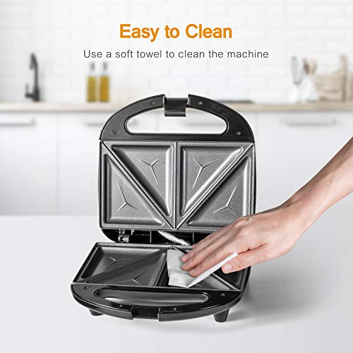 OSTBA Sandwich Maker, Toaster and Electric Panini Press OSTBA Sandwich Maker, Toaster and Electrical Panini Press with Non-stick plates, LED Indicator Lights, Cool Contact Deal with, Black.