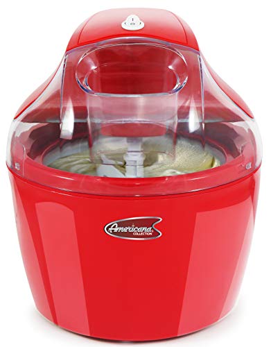 Maxi Matic EIM-1400R Ice Cream Maker with with Quick Freeze Bowl, 1.5 quart, Red