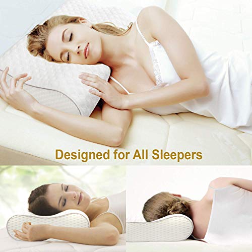 Lunvon Pillows for Sleeping Luxury Queen Memory Foam Lunvon Pillows for Sleeping Luxurious Queen Reminiscence Foam Cooling Mattress Pillows Peak Adjustable Cervical Pillows with Ache Reduction Design Breathable Hypoallergenic Cotton Cowl Protector CertiPUR-US, White.