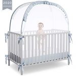 RUNNZER Baby Crib Safety Pop Up Tent, Crib Net to Keep Baby in