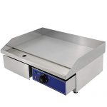 DULONG Commercial Electric Griddle Flat Top Grill Hot Plate Stainless Steel Kitchen Grill Countertop with Thermostatic Control 1500W 22" (Whole Flat Plate)