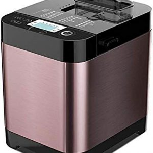 JIERTYU Household DIY Bread Maker, Intelligent Fast Breadmaker, Fully Automatic Touch 450W, LCD Screen, 6 Side Burnt Colors, 18 Menus, Appointment Time
