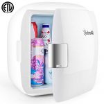 AstroAI Mini Fridge 12 Can Portable Electric Cooler and Warmer AC/DC for Bedroom, Food, Skincare, Breast Milk, Medications, Home Office and Travel (Father's Day Gifts)