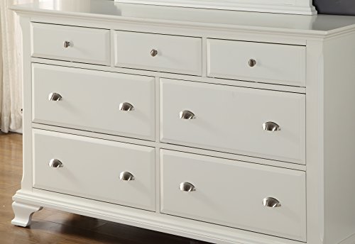 Roundhill Furniture Bedroom Furniture Bed Dresser King White Package deal Dimensions: 88.zero x 82.zero x 57.zero inches