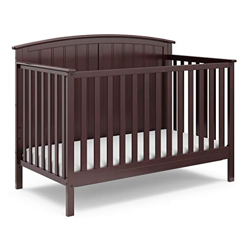 Storkcraft Steveston 4-in-1 Convertible Crib, Espresso, Easily Converts to Toddler Bed Day Bed or Full Bed, Three Position Adjustable Height Mattress, Some Assembly Required (Mattress Not Included)