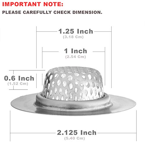 2 Pack - 2.125" Top / 1" Basket- Sink Strainer Bathroom Sink Package deal Dimensions: 2.three x 2.three x 0.eight inches