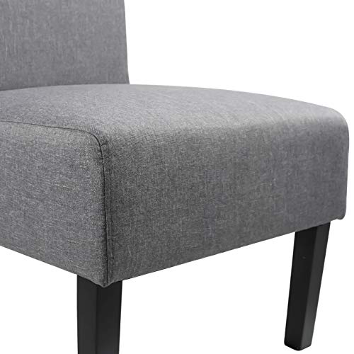 Modern Fabric Armless Accent Chair Decorative Slipper Chair Vanity Chair Model: STHOUYN