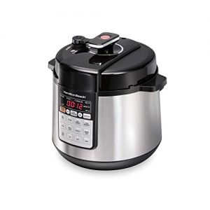 Hamilton Beach 10-in-1 Multi-Function Electric Pressure Cooker, 6 quart, Steamer, Sauté and Warmer, Stainless Steel (34502)