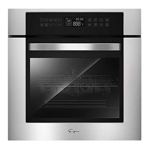 Empava 24" 10 Cooking Functions W/ Rotisserie Electric LED Digital Display Touch Control Built-in Convection Single Wall Oven EMPV-24WOC02