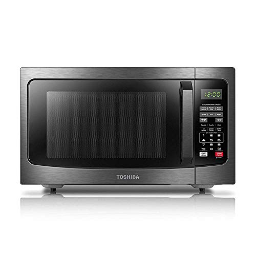 Toshiba EM131A5C-BS Microwave Oven with Smart Sensor, Easy Clean Interior, ECO Mode and Sound On/Off, 1.2 Cu.ft, 1100W, Black Stainless Steel (Renewed)
