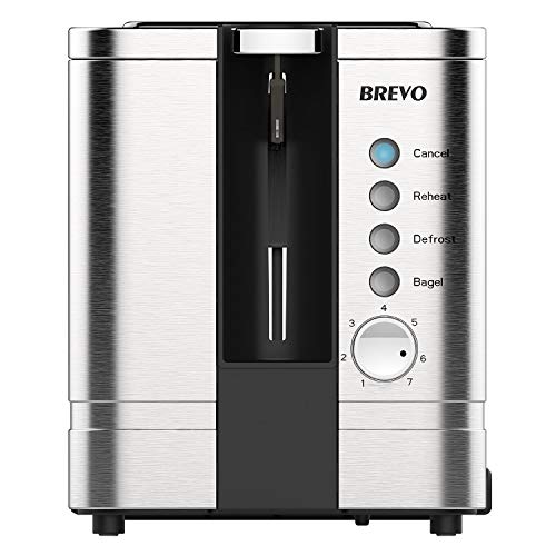 BREVO 2-Slice Extra Wide Slot Toaster for Bagel Breakfast Package deal Dimensions: 9.eight x 5.9 x 7.1 inches
