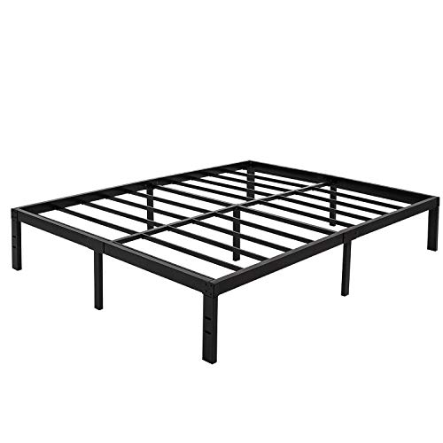 45MinST 14 Inch Platform Bed Frame/Easy Assembly Mattress Foundation / 3000lbs Heavy Duty Steel Slat/Noise Free/No Box Spring Needed, Twin/Full/Queen/King/Cal King(Queen)