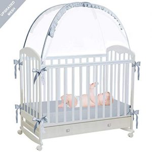 RUNNZER Baby Crib Safety Pop Up Tent, Crib Net to Keep Baby in, Crib Canopy Cover to Keep Baby from Climbing Out