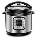 Zenchef 11-in-1 5th-Generation Stainless Steel 6Qt Electric Pressure Cooker w/Rice Scooper, and Measuring Cup, 1000W