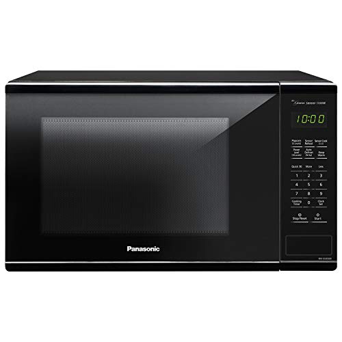 Panasonic Countertop Microwave Oven with Genius Sensor Cooking, Quick 30sec, Popcorn Button, Child Safety Lock and 1100 Watts of Cooking Power - NN-SU656B - 1.3 cu. ft (Black)