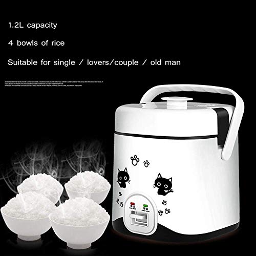 IronRen 1.2L Mini Rice Cooker, Electric Lunch Box, Travel Rice Cooker Small Package deal Dimensions: 6.Three x 6.Three x 7.9 inches