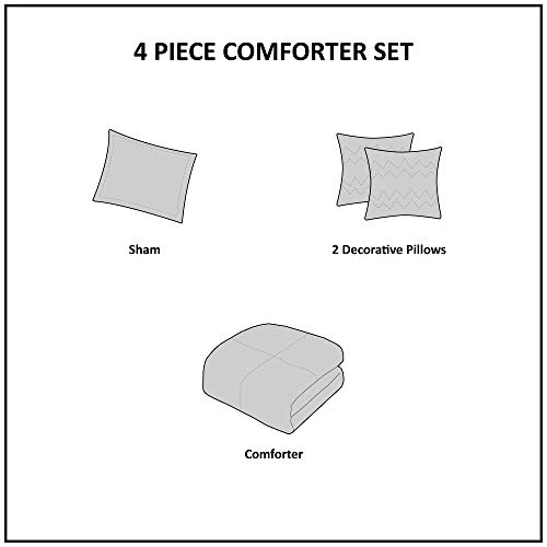 Intelligent Design Raina Comforter Set Clever Design Raina Comforter Set, Twin/Twin XL, Ivory/Gold.