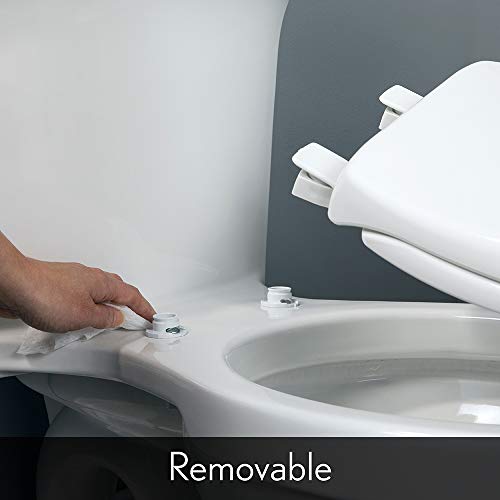 MAYFAIR Toilet Seat will Never Loosen and Easily Remove MAYFAIR 841EC 006 Toilet Seat will Never Loosen and Easily Remove, ROUND, Durable Enameled Wood, Bone.