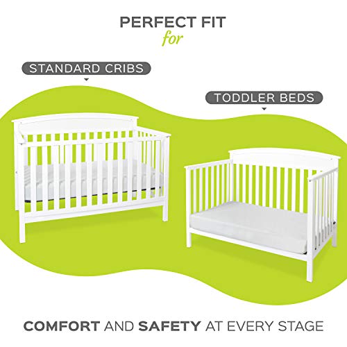 Milliard Crib Mattress, Flip Technology, Firm Side for Baby and Soft Side Milliard Crib Mattress, Flip Know-how, Agency Facet for Child and Tender Facet for Toddler - 100% Cotton Cowl.