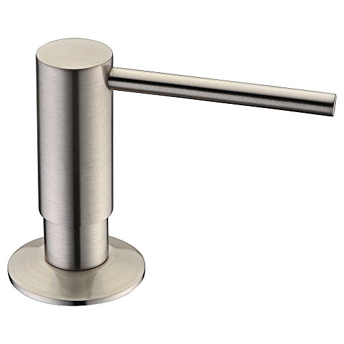 Soap Dispenser,Lead Free Hand Soap Dispenser for Kitchen,Solid Brass Pump Sink Soap Dispenser,Brushed Nickel