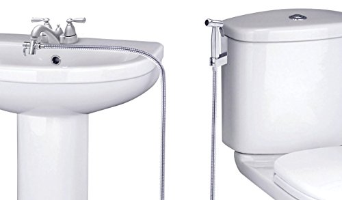 SmarterFresh Faucet Bidet Sprayer for Toilet - Warm Water Handheld Sprayer with Sink Hose Attachment for Bathroom