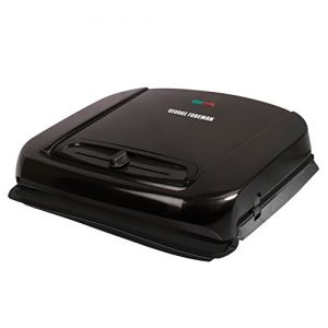 George Foreman 6-Serving Removable Plate Grill and Panini Press with Adjustable Temperature, Black, GRP1001BP