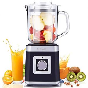 Blender, Personal Countertop Blender MOSAIC Smoothie Maker with 28 oz Glass Container, 6 Durable Stainless Steel Blades and 5 Speed & Pulse Settings for Frozen Drinks, Crushing Ice and Smoothies