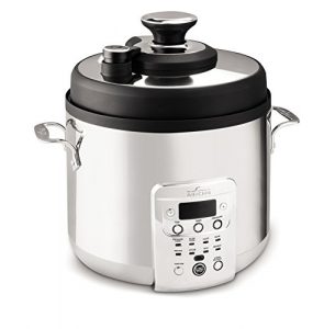 All-Clad 7211002469 CZ720051 Electric Pressure Cooker with Dishwasher safe Nonstick Ceramic Pot and 8 pre-set cooking modes, 6-Quart, Silver