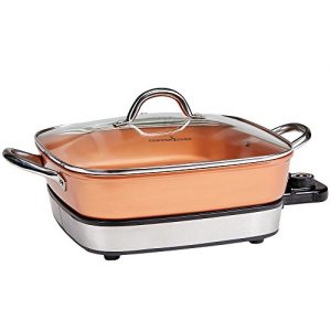 Copper Chef 12" Removable Electric Use as a Skillet, Buffet Server and in The Oven
