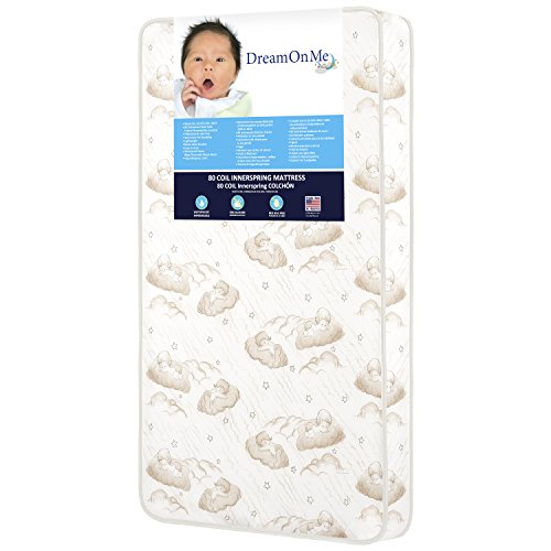 Dream On Me, Twilight 5” 80 Coil Inner Spring Crib And Toddler Mattress I Waterproof I Green Guard Gold Certified I 10 Years Manufacture Warranty I Vinyl Cover I Made In The U.S.A