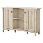 Bush Furniture Salinas Accent Storage Cabinet with Doors in Antique White