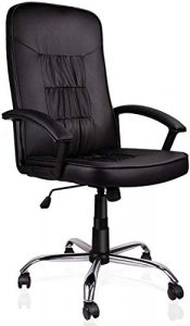 ORVEAY Office Ergonomic Office Chair Executive Bonded Leather Computer Chair, Black