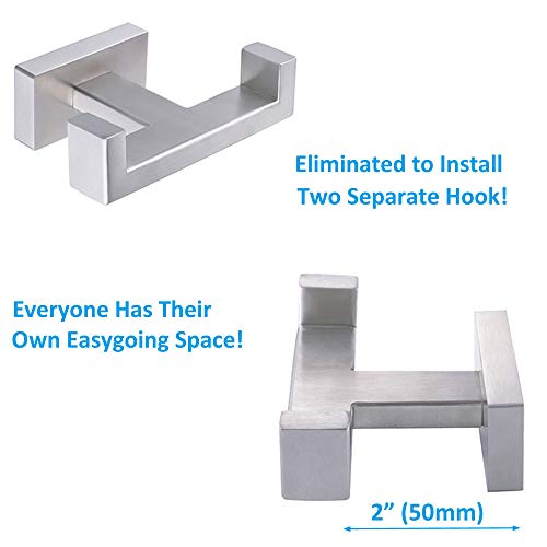 Double Towel Hook, Aomasi Stainless Steel Dual Robe Hook Package deal Dimensions: 3.7 x 2.eight x 1.Three inches