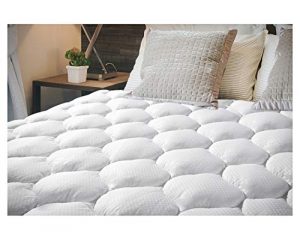 EcoMozz Queen Mattress Pad Pillowtop Topper with 8-21" Deep Pocket Hypoallergenic Down Alternative Quilted Overfilled Fitted Mattress Cover