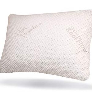 Snuggle-Pedic Original USA Made Ultra-Luxury Bamboo Shredded Memory Foam Pillow Combination – Best Zipperless Kool-Flow Cooling Hypoallergenic Bed Pillow Outer Fabric Covering – (Queen Size)