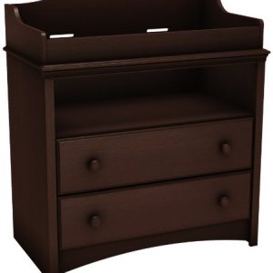South Shore 2-Drawer Changing Table with Open Storage, Espresso