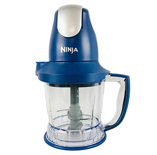 Ninja Storm Food Processor/Blender with 450-Watt Motor base| Power Pod with Total Crushing Technology| BPA-Free Pitcher Blue QB751Q (Renewed)
