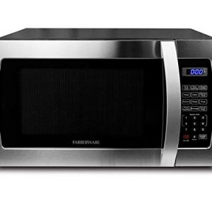 Farberware Professional FMO13AHTBKE 1.3 Cu. Ft. 1000-Watt, Microwave Oven with Blue LED Lighting, Stainless Steel