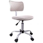 Armless Office Chair, Low-Back Computer Task Office Desk Chair with Swivel Casters for Home Office Conference(Leaden Grey)