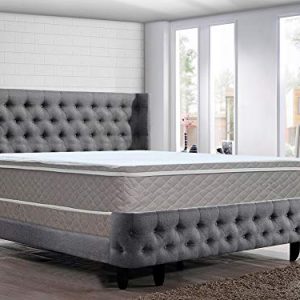 GREATON Plush Innerspring Eurotop Mattress and Box Spring/Foundation Set, No Assembly Required, Queen