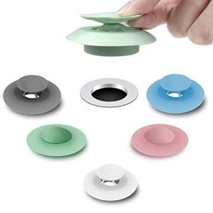 HengLiSam 5 Pack Shower Drain Stopper - Silicone Bathtub Sink Stopper Hair Trap Hair Catcher Bathtub Drain Strainers Protectors Cover for Floor Laundry Kitchen and Bathroom