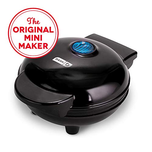 Dash DMG001BK Mini Maker Portable Grill Machine + Panini Press for Gourmet Burgers, Sandwiches, Chicken + Other On the Go Breakfast, Lunch, or Snacks with Recipe Guide - Black