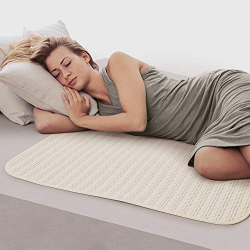 Waterproof Bed Pad Washable & Reusable Underpads 4 Layer Incontinence Mattress Protector 100% Cotton Surface for Children Adults and Pets by YOOFOSS