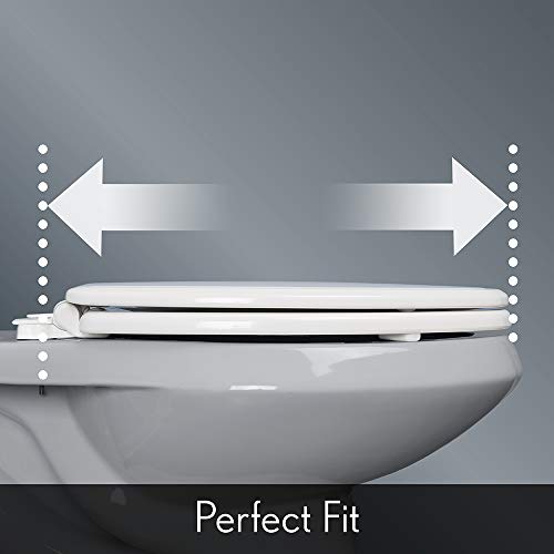 BEMIS Affinity Toilet Seat will Slow Close BEMIS 1200E4 000 Affinity Toilet Seat will Slow Close, Never Loosen and Provide the Perfect Fit, ELONGATED, Plastic, White.